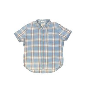 Luck Brand Pearl Snap up short sleeve classic fit Plaid comfort soft w/ pocket